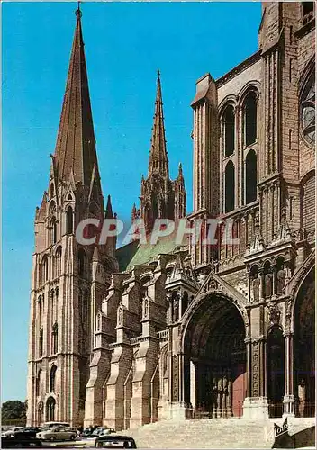 Cartes postales moderne Les Merveilles de la Chartres (Eure et Loir) La Cathedrale (XIIe Siecle)