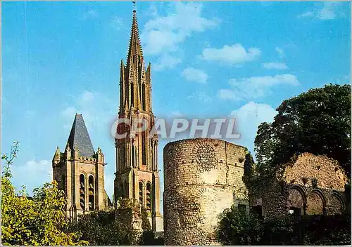 Moderne Karte Le Valois Senlis (Oise) Les Tours de la Cathedrale et la Fleche de la Tour