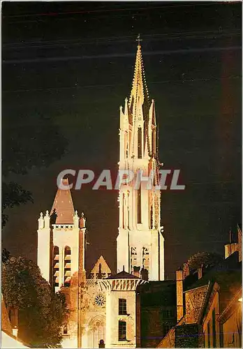 Cartes postales moderne Senlis (Oise) Les Tours et la Fleche de la Cathedrale Illuminees