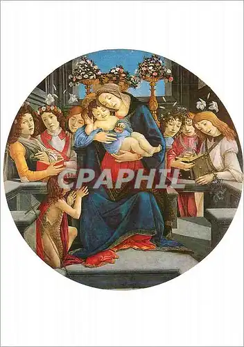 Moderne Karte Roma Sandro Botticelli La Vierge avec l'Enfant Jesus et des Anges