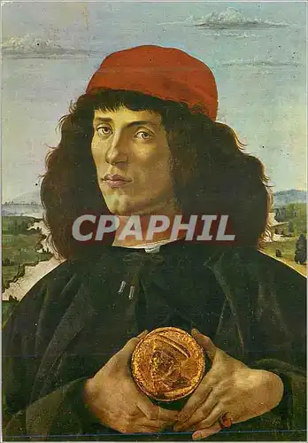 Cartes postales moderne Firenze Galerie Uffizi L'Homme la Medaille Portrait d'Homme