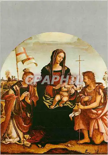 Moderne Karte Prato Galleria Comunale Vierge avec l'Enfant et Saints
