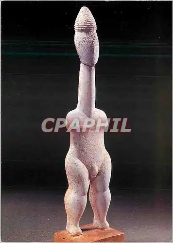 Cartes postales moderne Paris Musee du Louvre Idole Masculine Marbre