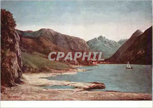 Cartes postales moderne Chillon vu de Loin Gustave Courbet