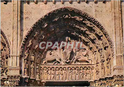 Cartes postales moderne Chartres (E et L) la Cathedrale le Tympan du Portail Royal