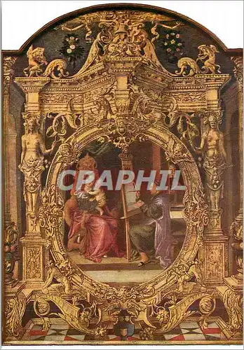 Cartes postales moderne Brugge Stadsmuzeum Lanceloot Blondeel (1496 1561) Saint Luc Peignant la Vierge