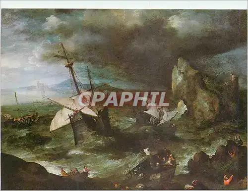 Cartes postales moderne Jan Brueghel 1568 1625 Seesturm mit Schiffbruchigen