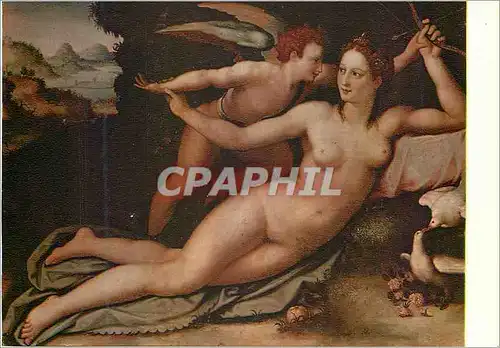 Cartes postales moderne Florence Galleria Uffizi Allori Venus et Amour