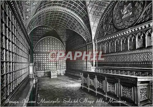 Cartes postales moderne Perugia Le Palais Municipal Salle du College des Marchandises
