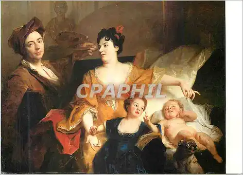 Moderne Karte Nicolas de Largilliere (1656 1746) Portrait de la Famille du Peintre