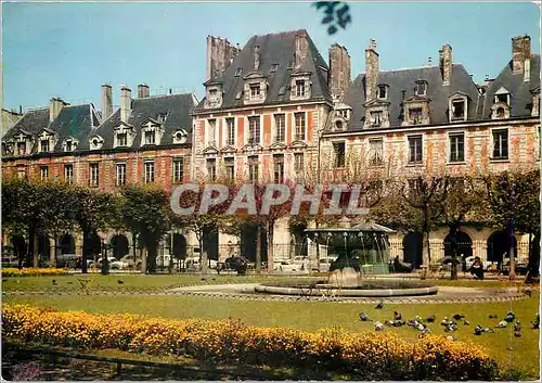 Moderne Karte Paris Merveille du Monde Place des Vosges