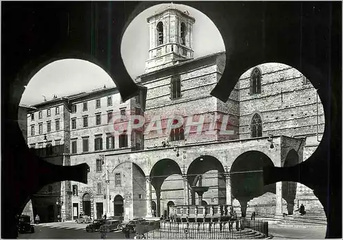 Moderne Karte Perugia La Cathedrale et la Fontaine Majeure