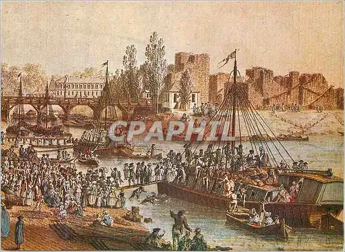 Cartes postales moderne Louis Nicolas de Lespinasse (1734 1808) Promenade au Port St Paul en 1782