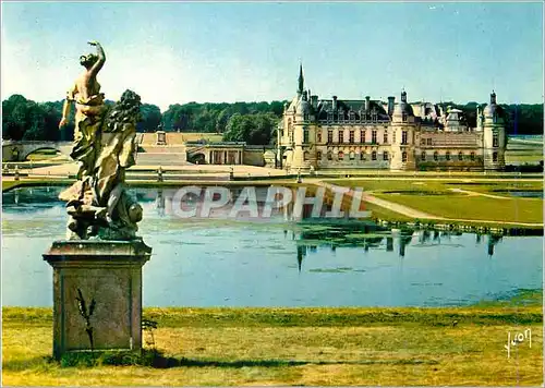 Cartes postales moderne Chateau de Chantilly (Oise) Couleurs et Lumiere de France Vu du Vertugadin