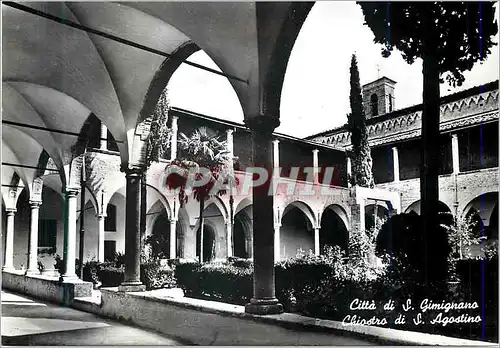 Moderne Karte Citta Di S Gimignano Cloitre de St Augustin