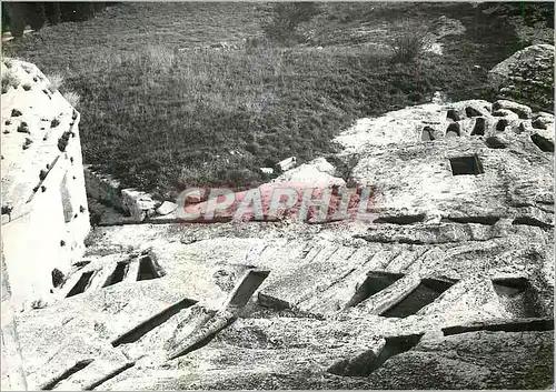 Cartes postales moderne Abbaye de Montmajour (B du R) Tombes Creusees dans le Roc