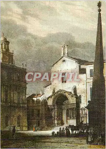Cartes postales moderne Arles Place de l'Hotel de Ville Portail St Trophime et l'Obelisque
