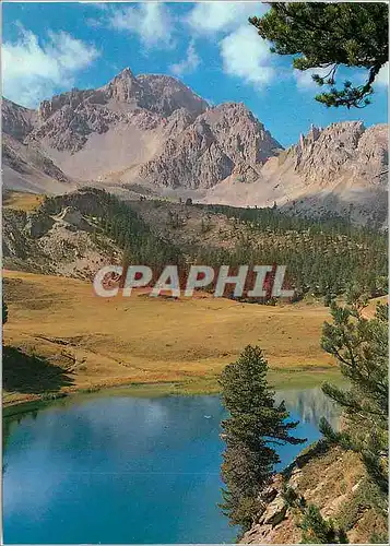 Cartes postales moderne Le Queyras Ceillac le Lac Miroir (2214 Metres) et la Pointe de la Saume (3043 Metres)
