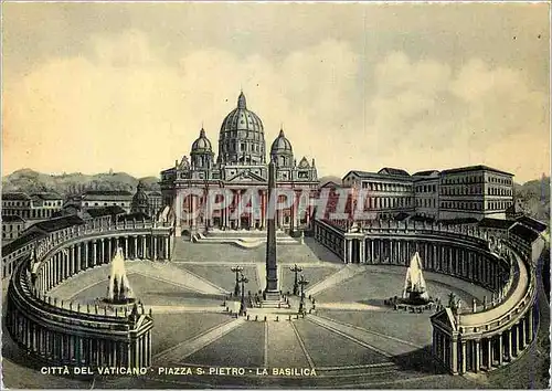 Cartes postales moderne Citta Del Vaticano Place St Pierre et la Basilique