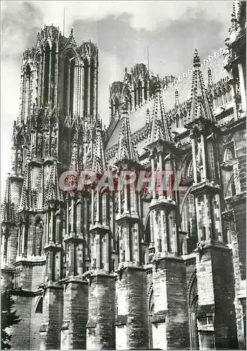 Moderne Karte Reims (Marne) la Cathedrale Notre Dame (XIIIe) Facade et Tour Sud