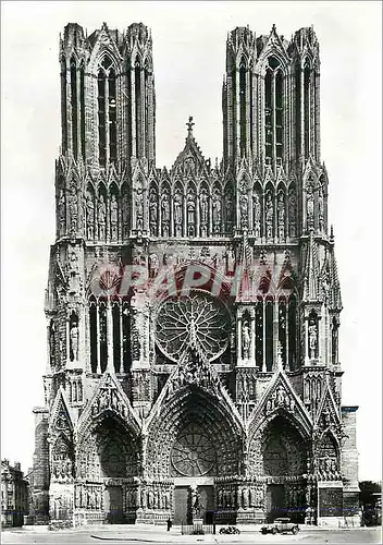 Cartes postales moderne Reims (Marne) la Cathedrale Notre Dame (XIIIe) Facade Occidentale