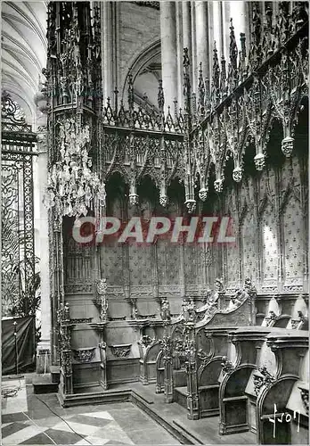 Cartes postales moderne Amiens (Somme) Interieur de la Cathedrale le Coin des Stalles (XVIe s)