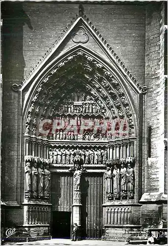 Cartes postales moderne Amiens la Cathedrale Portail de la Vierge Doree
