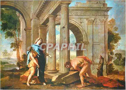 Cartes postales moderne Chantilly Musee Conde Thesee Retrouve l'Epee de Son Pere Poussin