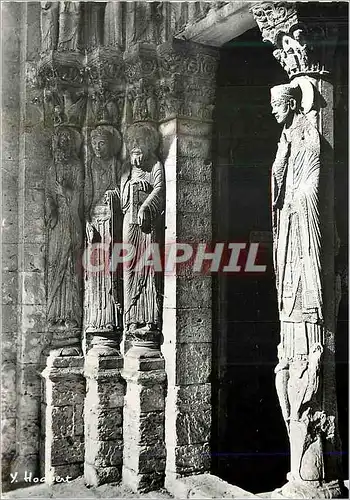 Moderne Karte Saint Loup de Naud (S et M) Details du Portail de l'Eglise (XIIe S)