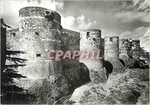 Moderne Karte Angers (M et L) le Chateau (XIIIe siecle) Tours vers le Nord