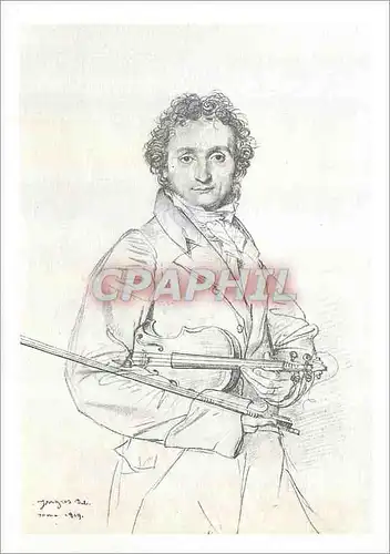Cartes postales moderne Musee du Louvre Ingres Portrait du Violoniste Paganini 1819