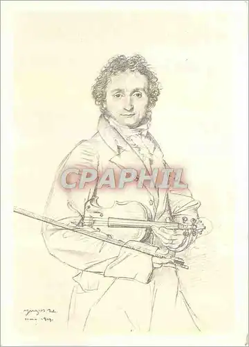 Cartes postales moderne Musee du Louvre Paris Ingres Portrait du Violoniste Paganini 1819