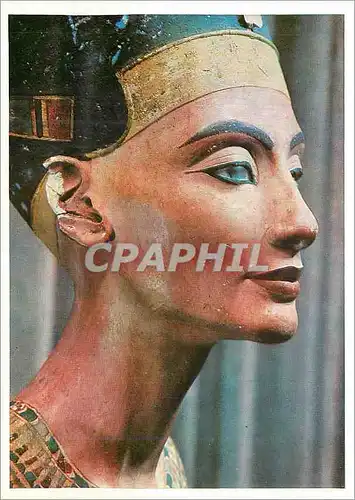 Moderne Karte Musee d'Etat de Berlin Argile Peint de l'Atelier Thutmoses Buste de la Reine Nefertiti  Egypte E