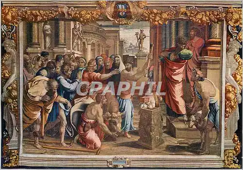 Cartes postales moderne Urbino Galleria Nazionale delle Marche in Palazzo Ducale Le sacrifice du Lyatra Tapisserie