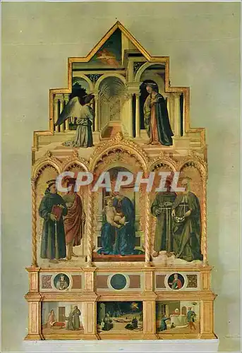 Moderne Karte Perugia Pinacoteca Vannucci Notre Dame avec l'Enfant et Saints en Haut l'Annonciation