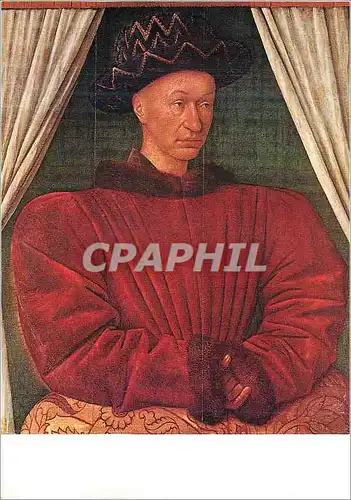 Cartes postales moderne Paris Musee du Louvre Fouquet Jean (vers 1420 vers 1480) Portrait de Charles VII Roi de France