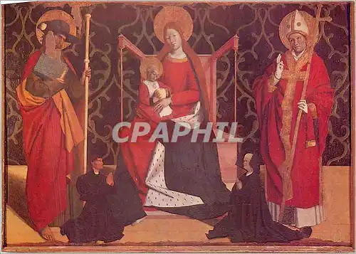 Cartes postales moderne Enguerrand Quarton (Ecole d'Avignon) Retable Requin la Vierge et l'Enfant (vers 1445 1450)