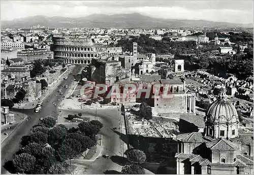 Moderne Karte Rome Panorama du Forum Romain Colisee Rue des Forums Imperials