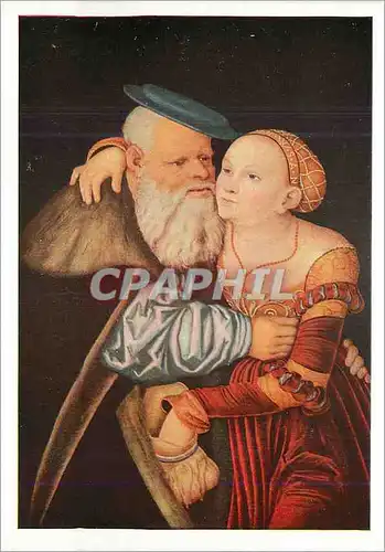 Cartes postales moderne Wien Akademie de Bild Kunste Lucas Cranach (1472 1553) Le Vieillard Amoureux