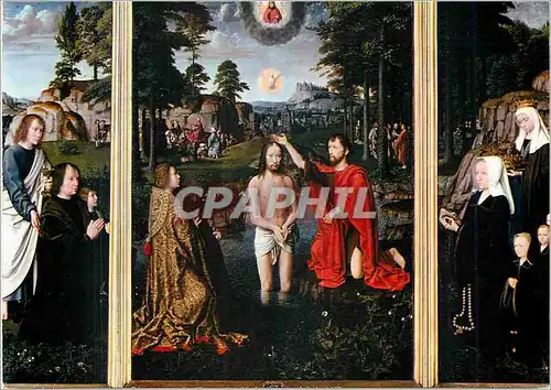 Cartes postales moderne Brugge Groeningemuseum Le Bapteme de christ