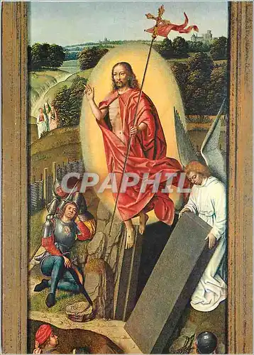 Cartes postales moderne Frans Halsmuseum Haarlem La Resurrection Triptique attribue a Gerard David (detail) fin XVe Siec