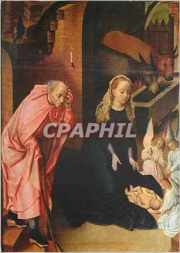 Cartes postales moderne Frans Halsmuseum Haarlem La Nativite Volet Gauche d'un Triptique attribue a Gerard David