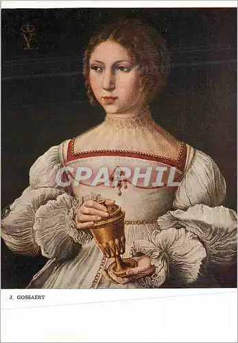 Moderne Karte Brussel Jan Gossaert van Mabuse (1478 1536) Portrait d'Isabeau d'Autriche Soeur de Charles Quint