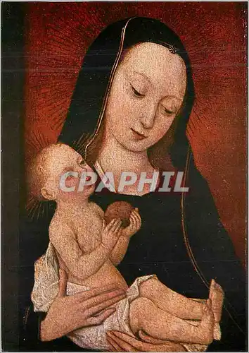 Cartes postales moderne Louvre Paris Madona mit Kind Frnazosisch Flamische