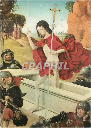 Cartes postales moderne Rijksmuseum Amsterdam Meester Van de Virgo Inter Virgines (ca 1480) La Resurrection du Christ