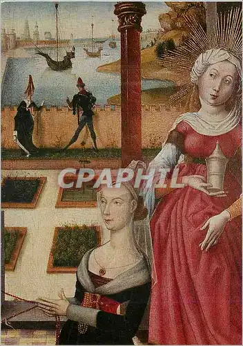 Cartes postales moderne Musee Diocesain Liege Maitre a la Vue de Ste Gudule 15e S Madone a la Donatrice (detail)