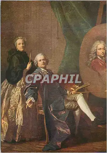 Cartes postales moderne Palais de Versailles (Ecole Francaise) L M Van Loo L'Artiste Faisant le Portrait de son Pere