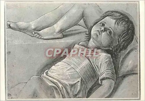 Moderne Karte Ashmolean Museum Oxford Studies for a Recumbent figure of the Infant Christ