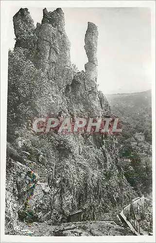 Moderne Karte Villefort (Lozere) alt 610 m Cure d'air Rocher de la Chandelette