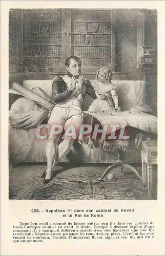 Ansichtskarte AK Napoleon 1er dans son Cabinet de Travail et le Roi de Rome Bibliotheque